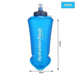 1 Packs Soft Hydration Flask,collapsible Water Bottles For Running Hiking Cyclin