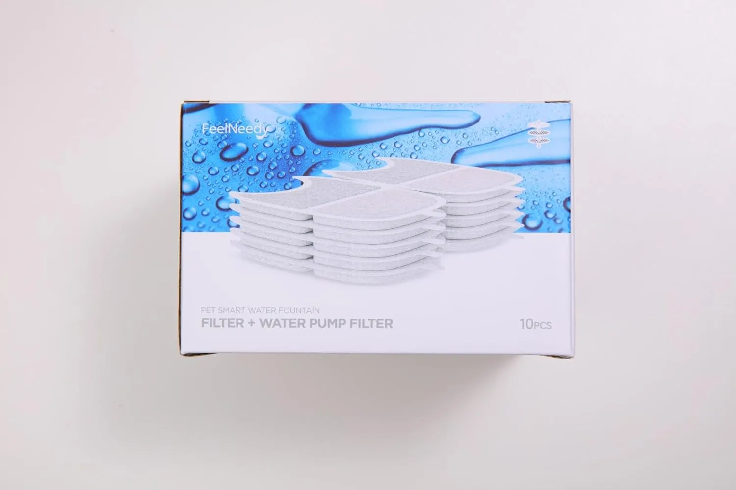 10 Pack Filter Replacement Cat Water Fountain for FEELNEEDY 4L Wilreless Cat Water Fountain (YPD-C004P, YPD-C004S)