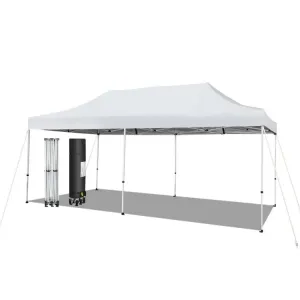 10 x 20 Ft Outdoor Camping Canopy Tent with Carry Bag, Easy Setup