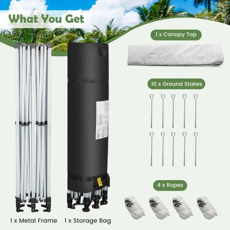 10 x 20 Ft Outdoor Camping Canopy Tent with Carry Bag, Easy Setup