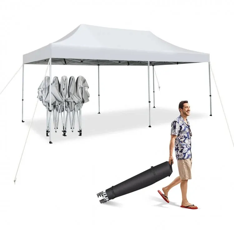 10 x 20 Ft Outdoor Camping Canopy Tent with Carry Bag, Easy Setup