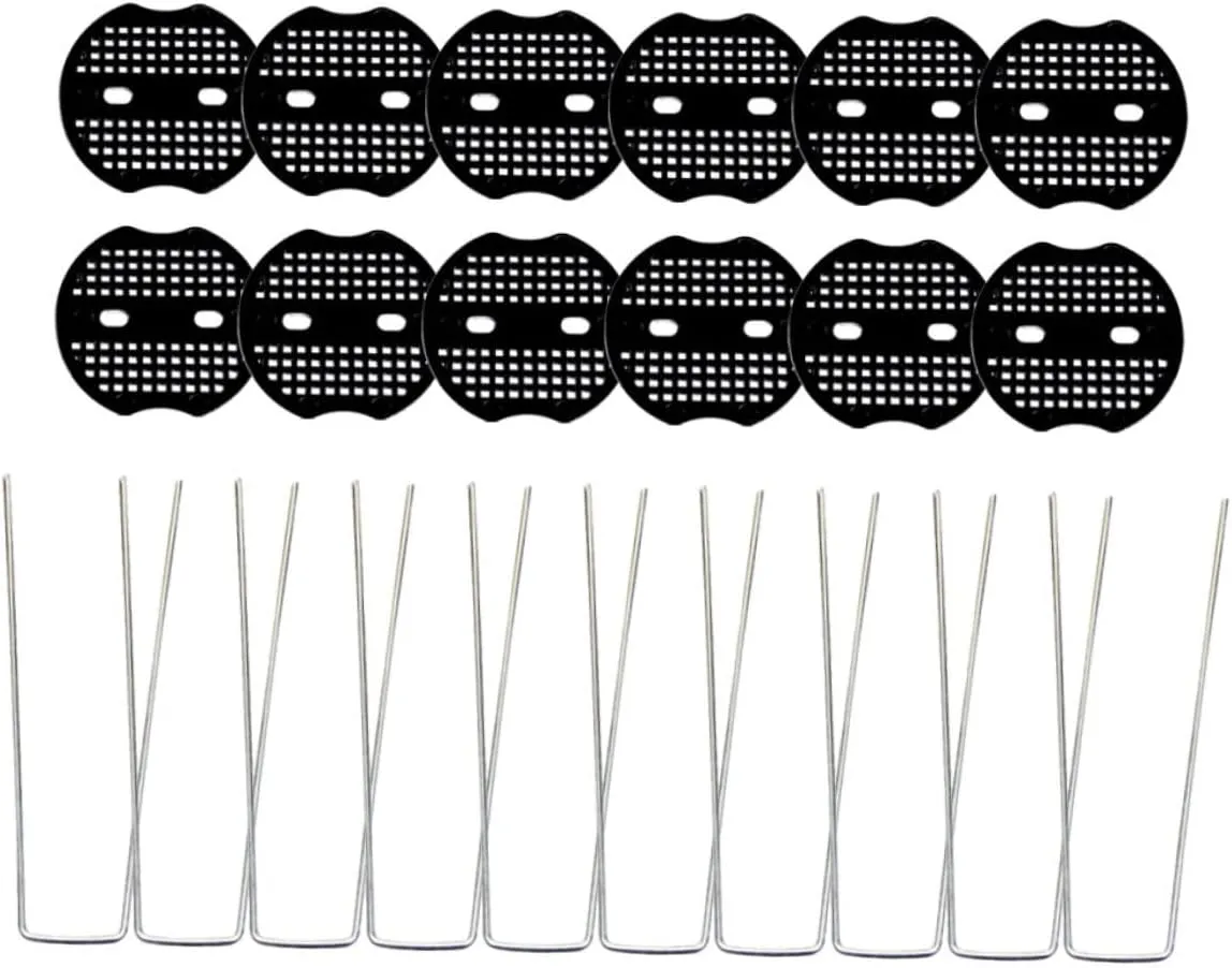 15 Sets U Shaped Ground Stakes for Garden Tarp and Tent Fixing Durable Lawn Fastening Nails for Outdoor Use Easy Soil Insertion Saving and Labor Saving