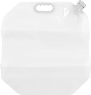 15L Collapsible Emergency Water Bag, Reusable Plastic Storage Jug, Freezable Water Container for Emergency Outdoor Camping (White)
