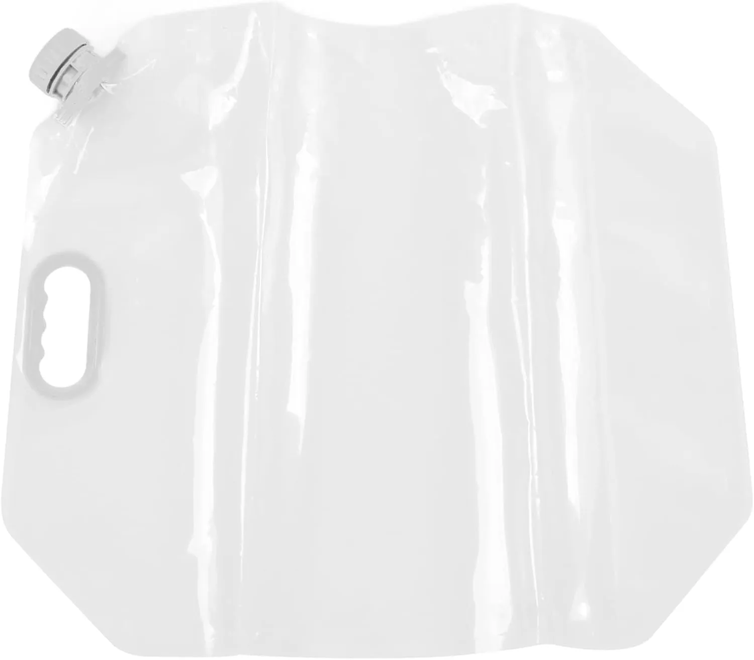 15L Collapsible Emergency Water Bag, Reusable Plastic Storage Jug, Freezable Water Container for Emergency Outdoor Camping (White)
