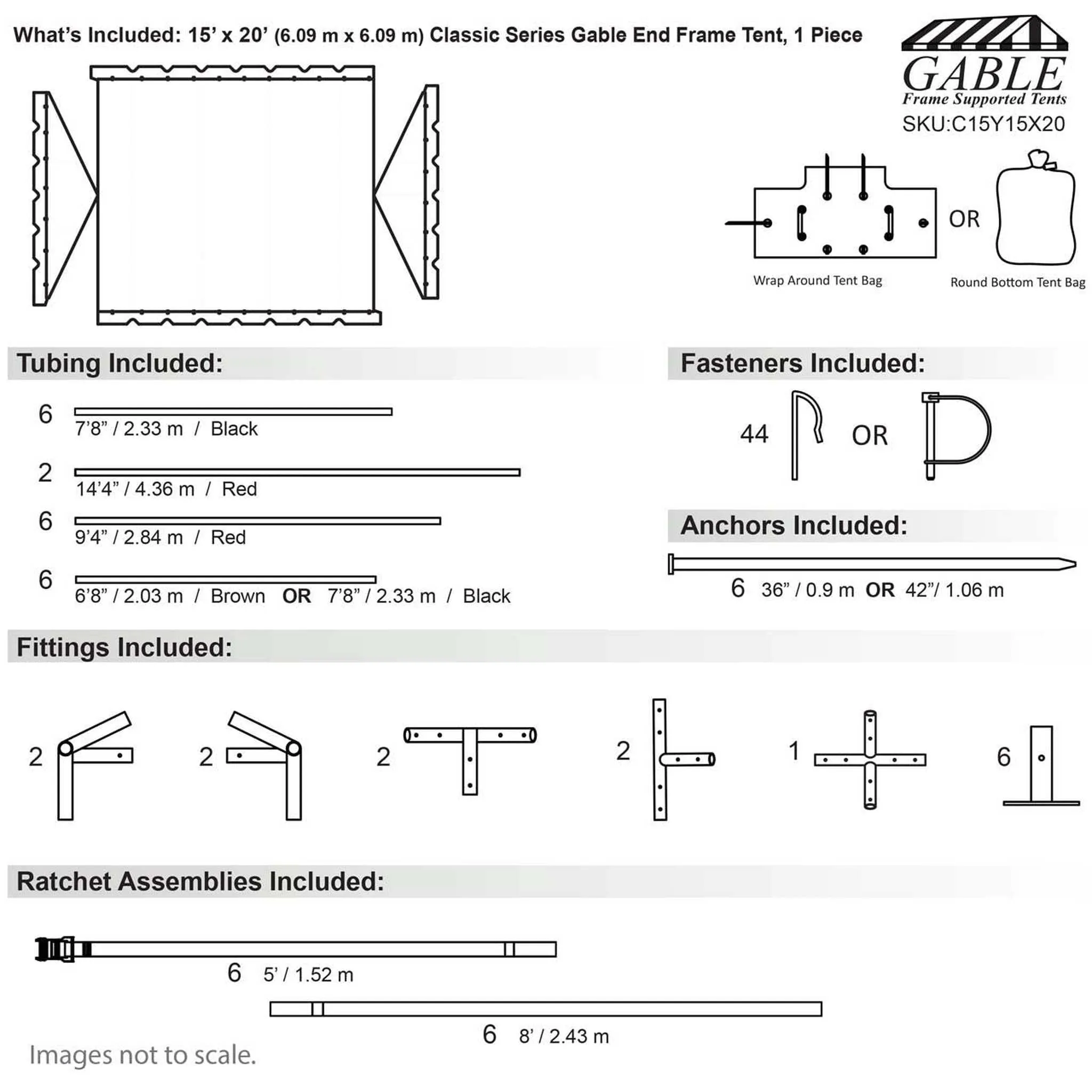 15x20 Classic Gable Frame Tent