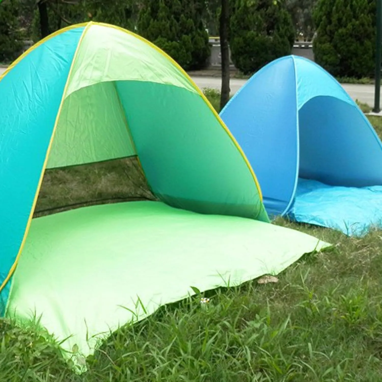 2-3 Persons Beach Tent Outdoor Automatic Quick Open Camping Tent Outdoor Quick Setup Tent with Carring Bag Easy to Use