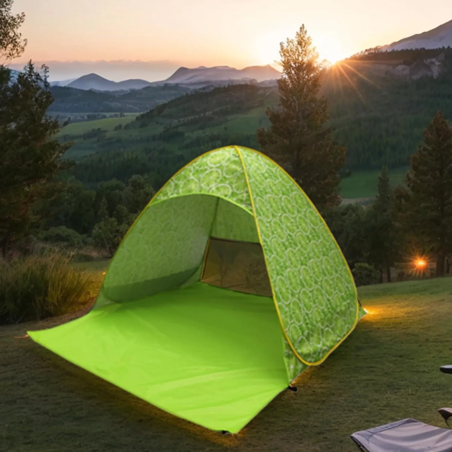 2-3 Persons Beach Tent Outdoor Automatic Quick Open Camping Tent Outdoor Quick Setup Tent with Carring Bag Easy to Use