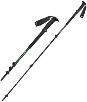 2 Pack Ultralight Trekking Poles - Adjustable Aluminum Walking Sticks with EVA Foam Grip, Shock Absorbent, Tungsten Steel Tips for Hiking, Camping, Backpacking, and Trekking (Green)
