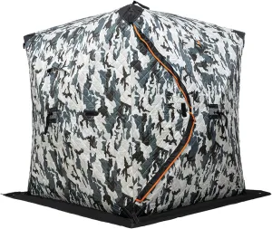 2 Person Insulated Ice Fishing Shelter Ice Fishing Shelter Windproof Ice Tent Portable Ice Shelter Ice Shanty Camping Gear Rapid Tent Frame for Outdoor Camping,Easy Setup