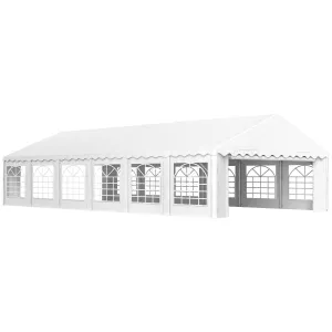 20' x 40' Party Tent with Removable Sidewalls, 12 Windows, White