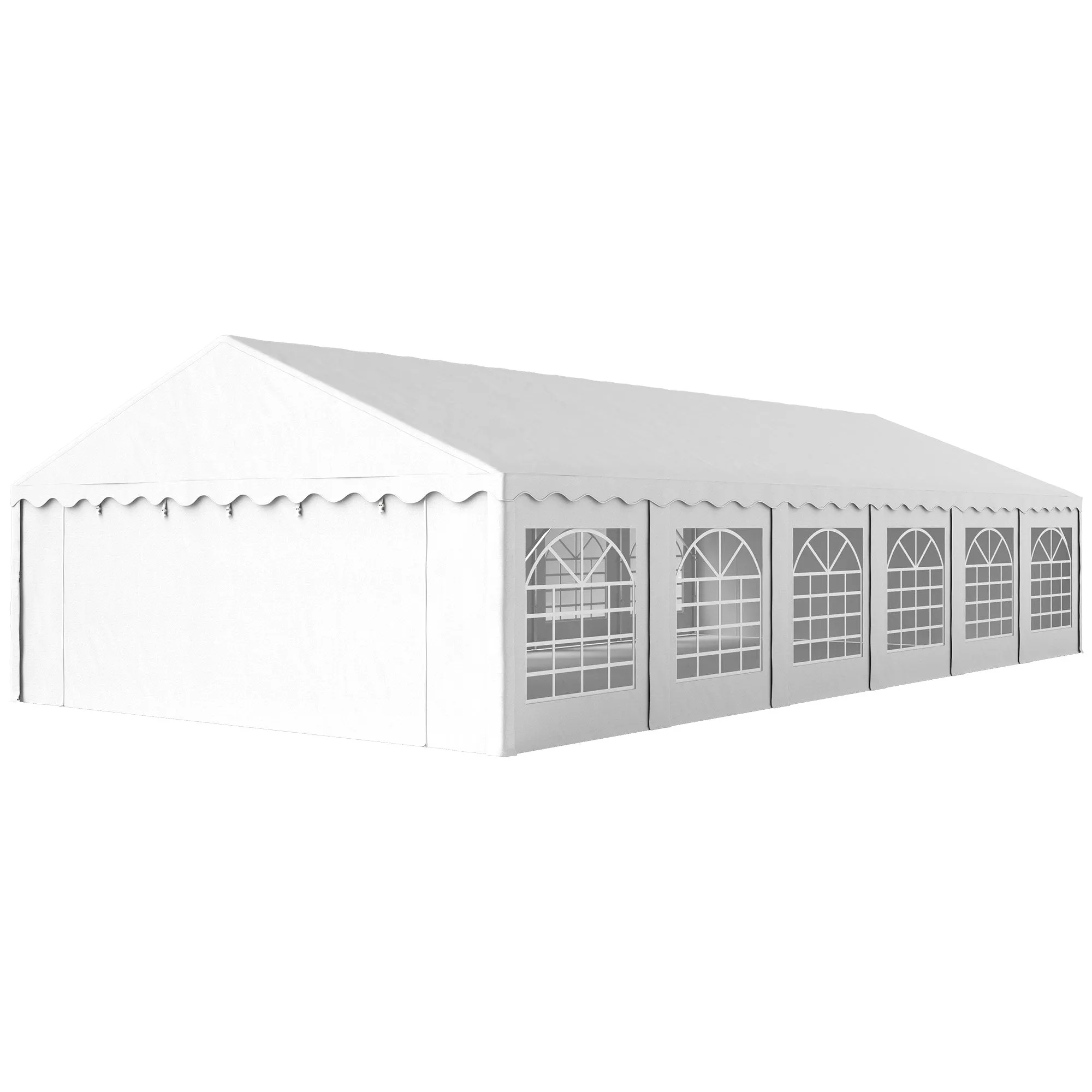20' x 40' Party Tent with Removable Sidewalls, 12 Windows, White
