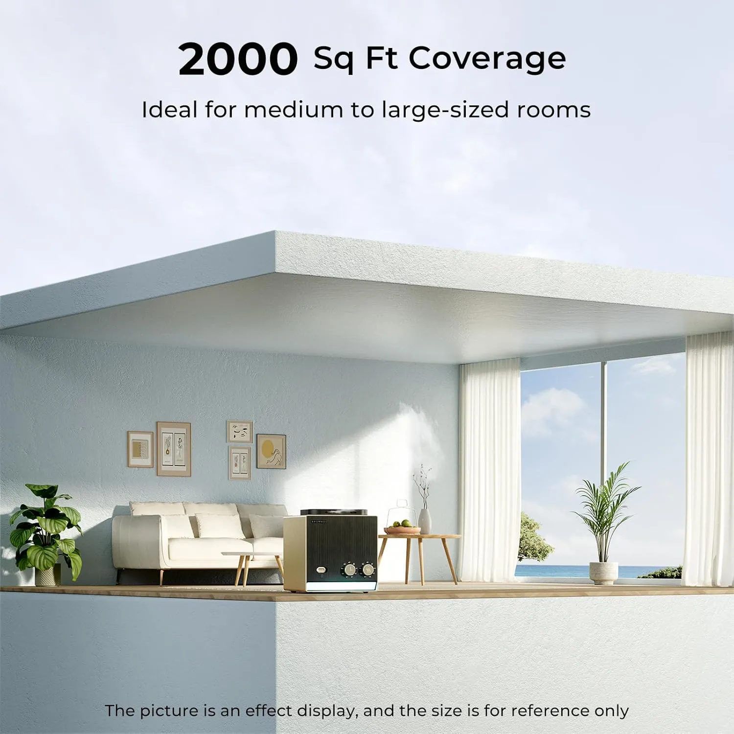 2000 Sq Ft Dual Nozzle Smart Waterless Diffuser, 2×200ml Scent Air Machine for Home Hotel Collection Diffuser Cold Air Technology Waterless Essential Oil Diffuser for Large Room (Gold Titanium)