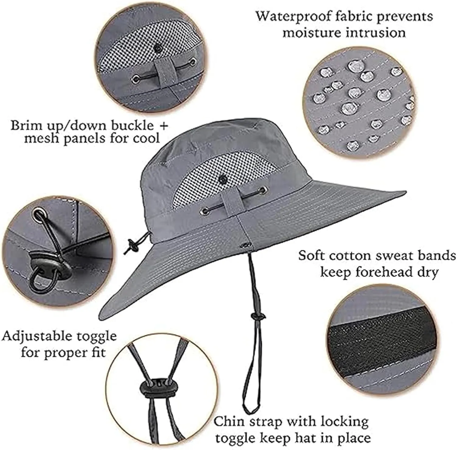 2025 New Ultralight Solar Fan Sun Hat, Wide Brim Solar Fan Hat USB Charging, for Men Fishing Camping UPF 50 