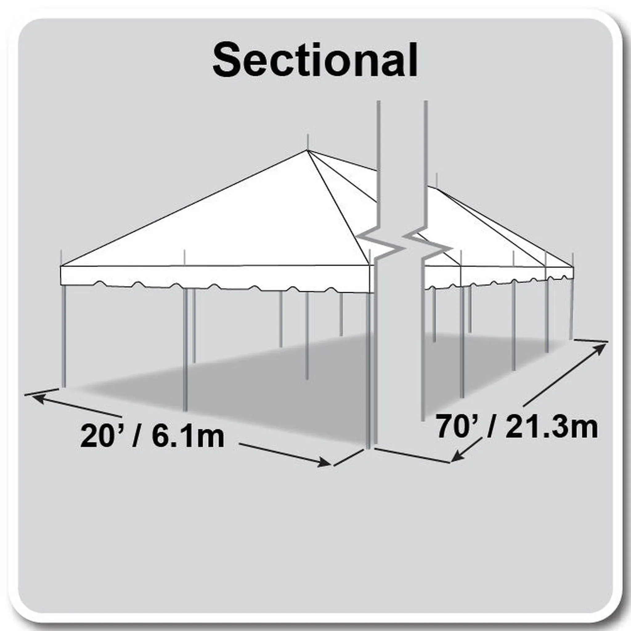 20x70 Classic Series Pole Tent