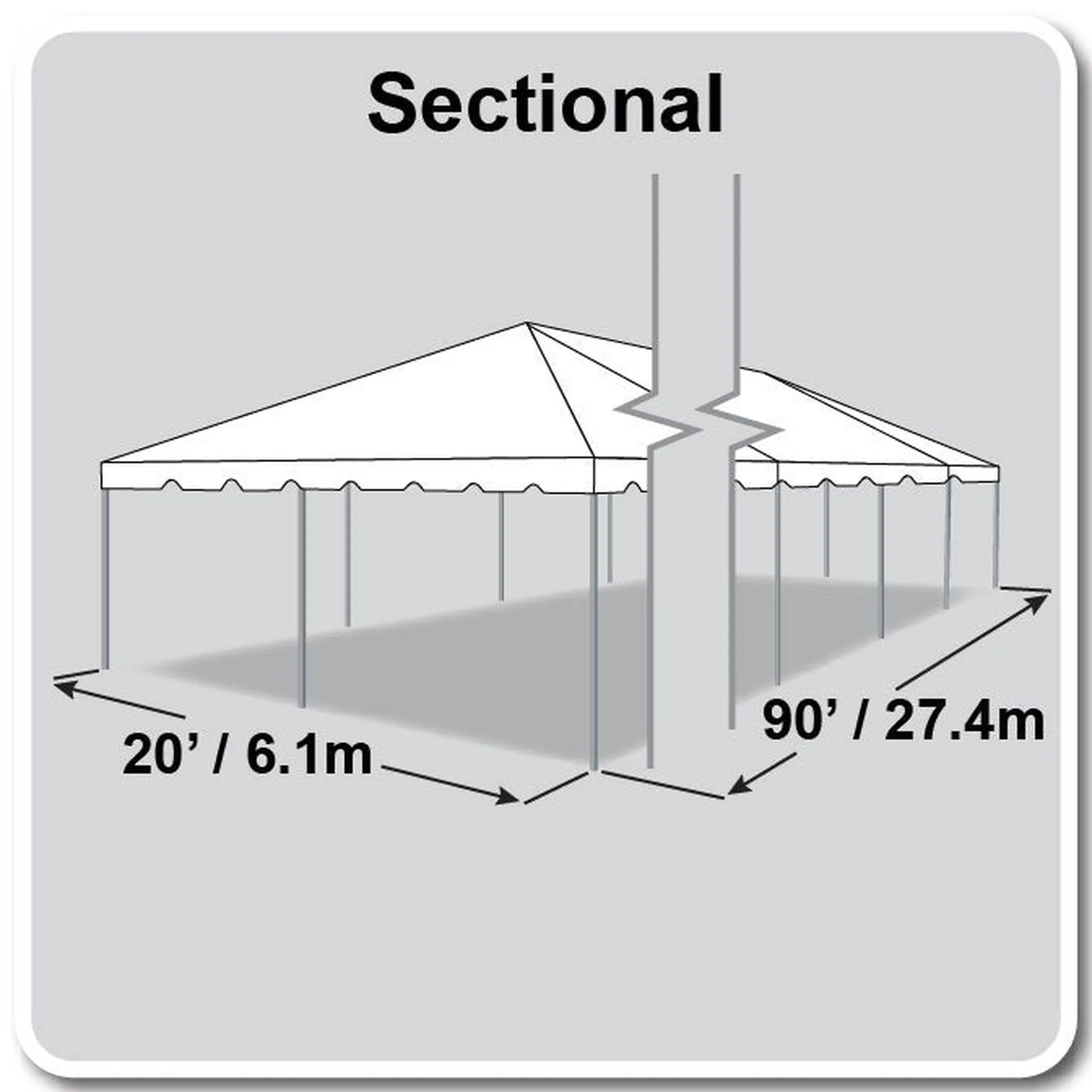 20x90 Classic Series Frame Tent