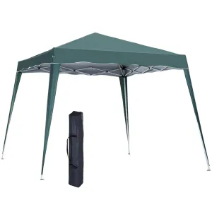 2.5 Party Slant X Instant 2.5 M Gazebo Patio, Garden, Event With 3 Green Height Outsunny For Base/ Pop Up Leg Bag, Adjustable Flat-rate discount Carry Tent Today only Shelter Top 3