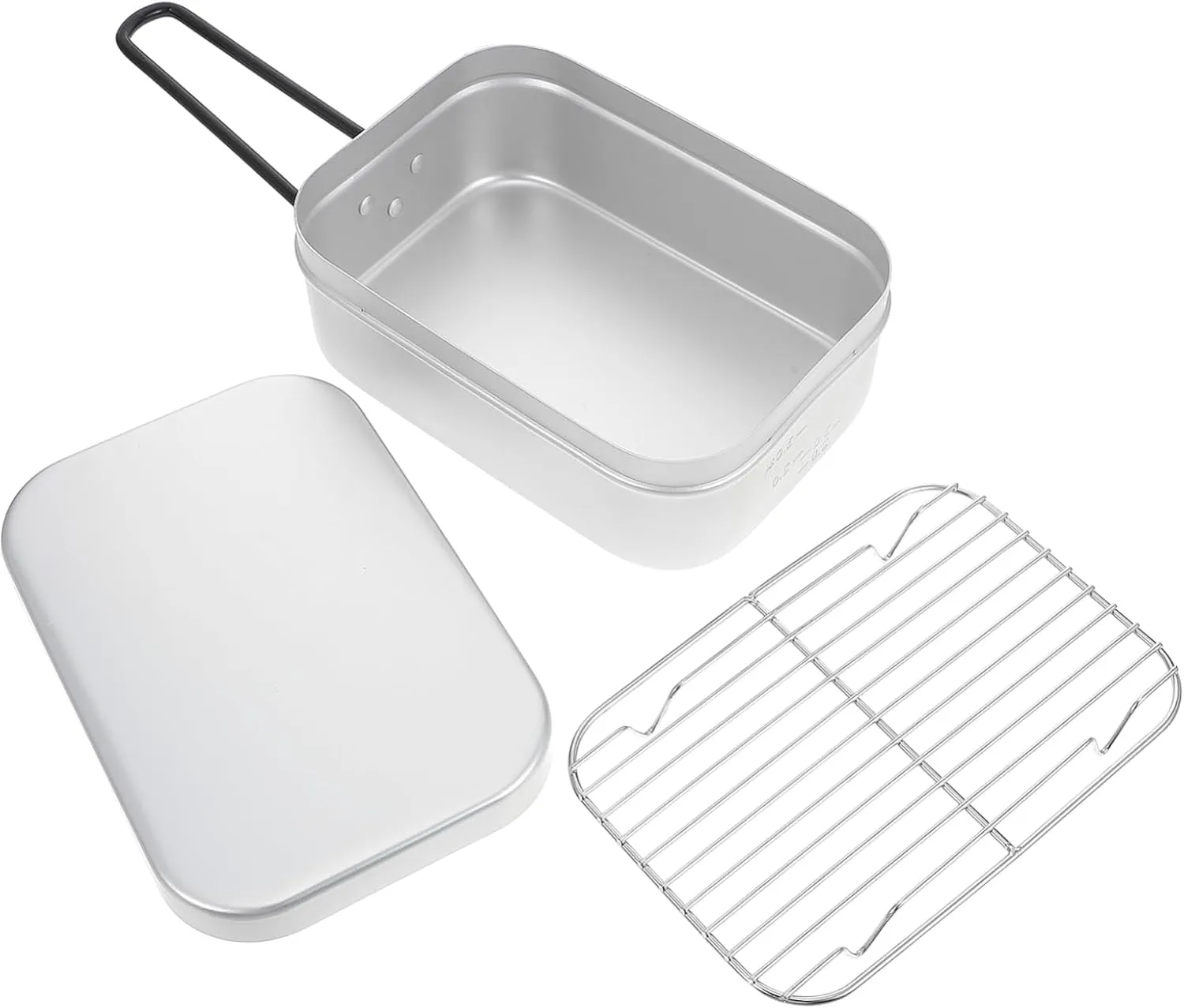 2pc Camping Bento Pot Hiking Backpacking Cookware Thermal Lunch Box Set