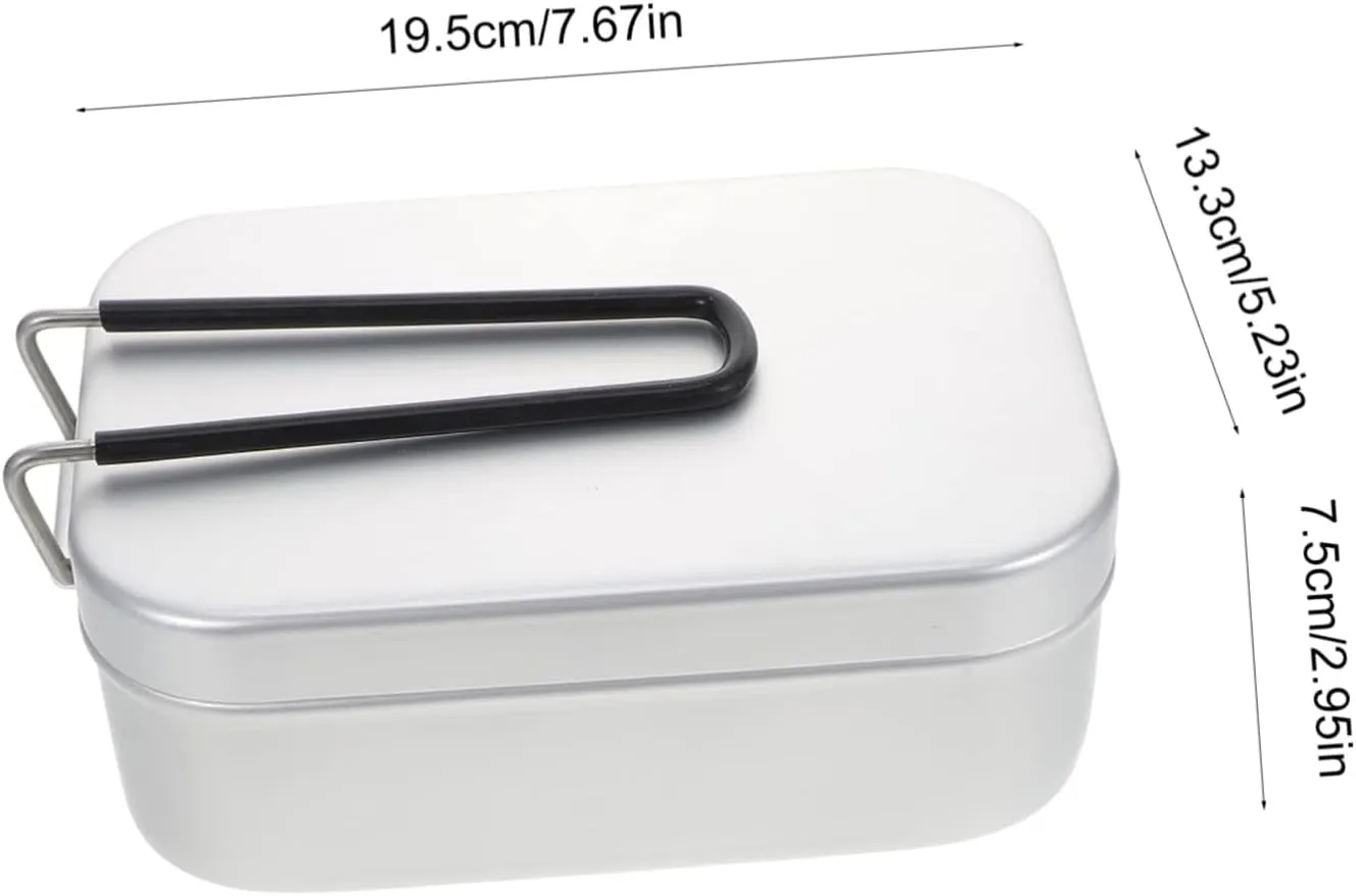 2pc Camping Bento Pot Hiking Backpacking Cookware Thermal Lunch Box Set