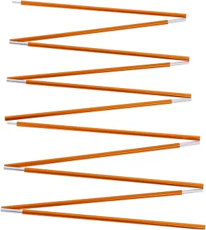 2Pcs Gold Aluminum Tent Building Supporting Rod Pole Bar for Hiking Camping Anodized with High Strength Elastic Cordfor Camping or Hiking Tent