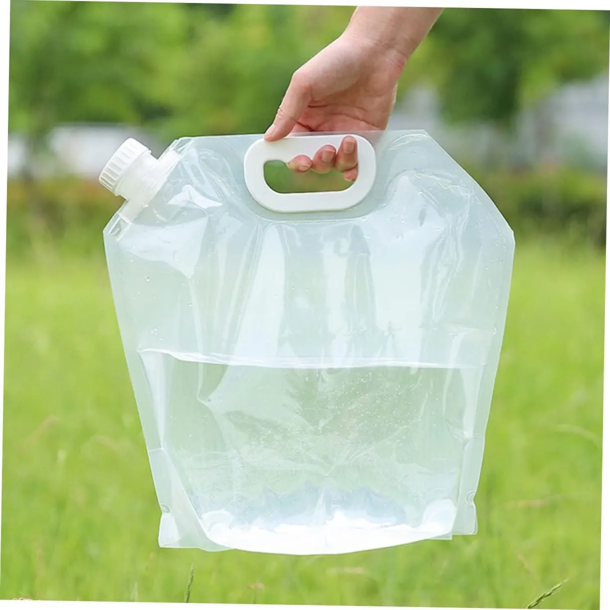 2sets Collapsible Water Bag Portable Outdoor Water Storage Pouch for Camping Hiking Travel Lightweight Durable Design for 2pcs*2