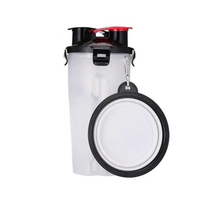 3-in-1 Portable Dog Feeder/Water Cup and Collapsible Bowl