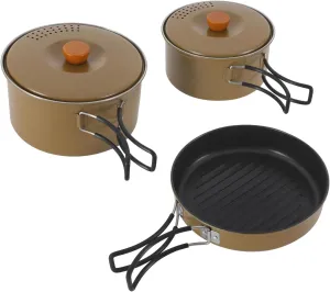 304 stainless steel camping cookware set, POTS and pans for campfire cooking