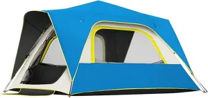 3/4 Person Tent for Camping Waterproof, Family Tent, Easy Setup with Large Mesh for Ventilation, Room Cabin Tent Pop Up Instant Tent for Picnic Beach Hiking & Traveling