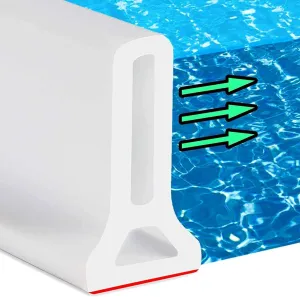 3ft/5ft/6ft/8ft10ft Collapsible Shower Threshold Water Dam Watei Barrier for Shower and Water Stopper Keeps Water Inside Water Threshold for Wet and Dry Separation (5ft, white)