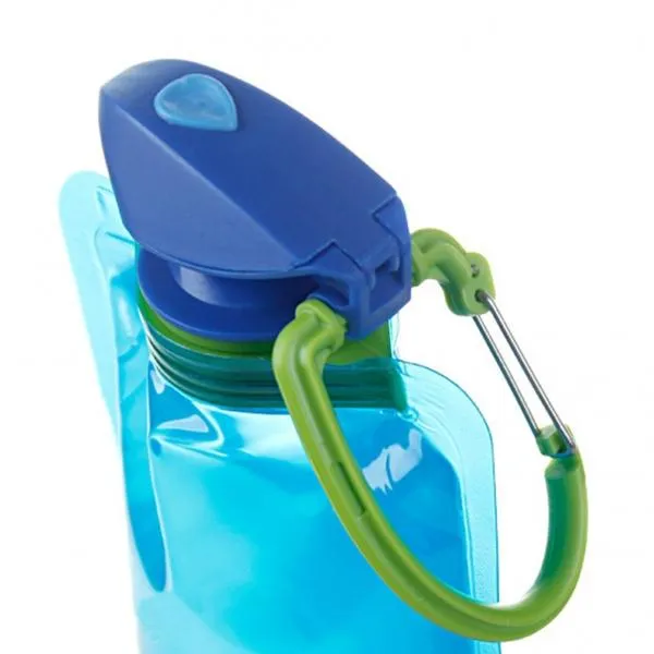 3pcs 0.7L Reusable Portable Collapsible Water Bottle Kettle with Clip for Biking Hiking Travel - Color Random