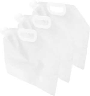 3pcs Suction Bag Drinking Flasks Camping Water Container Collapsible Water Jug Water Bottle Jug Container Self Standing Water Bag Water Jug Camping Plastic Flask or Transparent