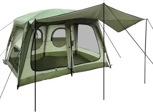 4-6 Person Camping Tent Waterproof, Ventilated Cabin Tents for Camping with Double Door, Easy Setup Large Family Tent with Rainfly, Storage Bag, Big Camp Tents for Outdoor Camping, Picnic, Hiking