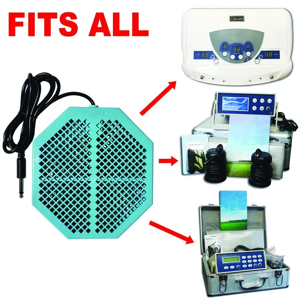 4 Pack CS-900 Twice Powerful 6.5" x 5.5" Ion Detox Foot Bath Arrays Flat Coil Stainless Steel Aqua Ionic Cleanse Array Compatible With Most 1/4" Plug Type Detox Machines (HIMALAYAN)