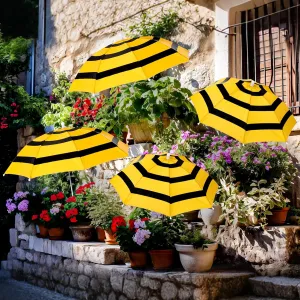 4 Pack Plant Umbrellas for Outdoor Plants 23. 6 Inch Garden Shade Cover Sun Protection Umbrella Space Saving Garden Umbrella Shade Canopy for Potted Plants Bed Flower Pot(Bee)