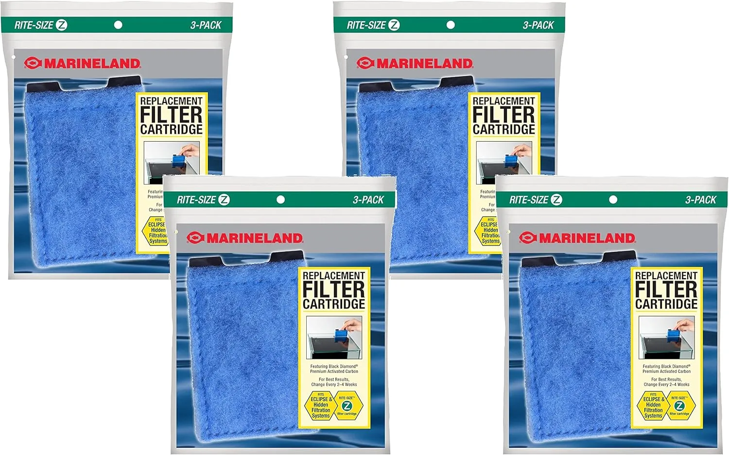 (4 packs) Rite-Size Eclipse Filtration Systems Cartridge 3pk. 12 Total Cartridges.
