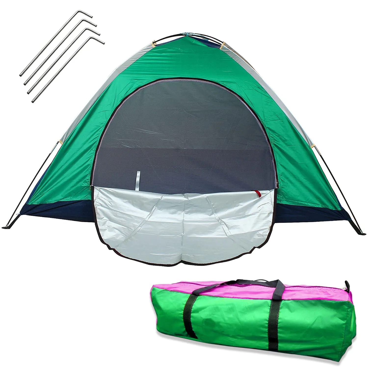 4 Person Waterproof Portable Camping Tent|for Outdoors,Picnic,Hiking (Pack of 2)
