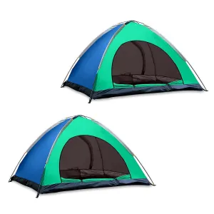 4 Person Waterproof Portable Camping Tent|for Outdoors,Picnic,Hiking (Pack of 2)