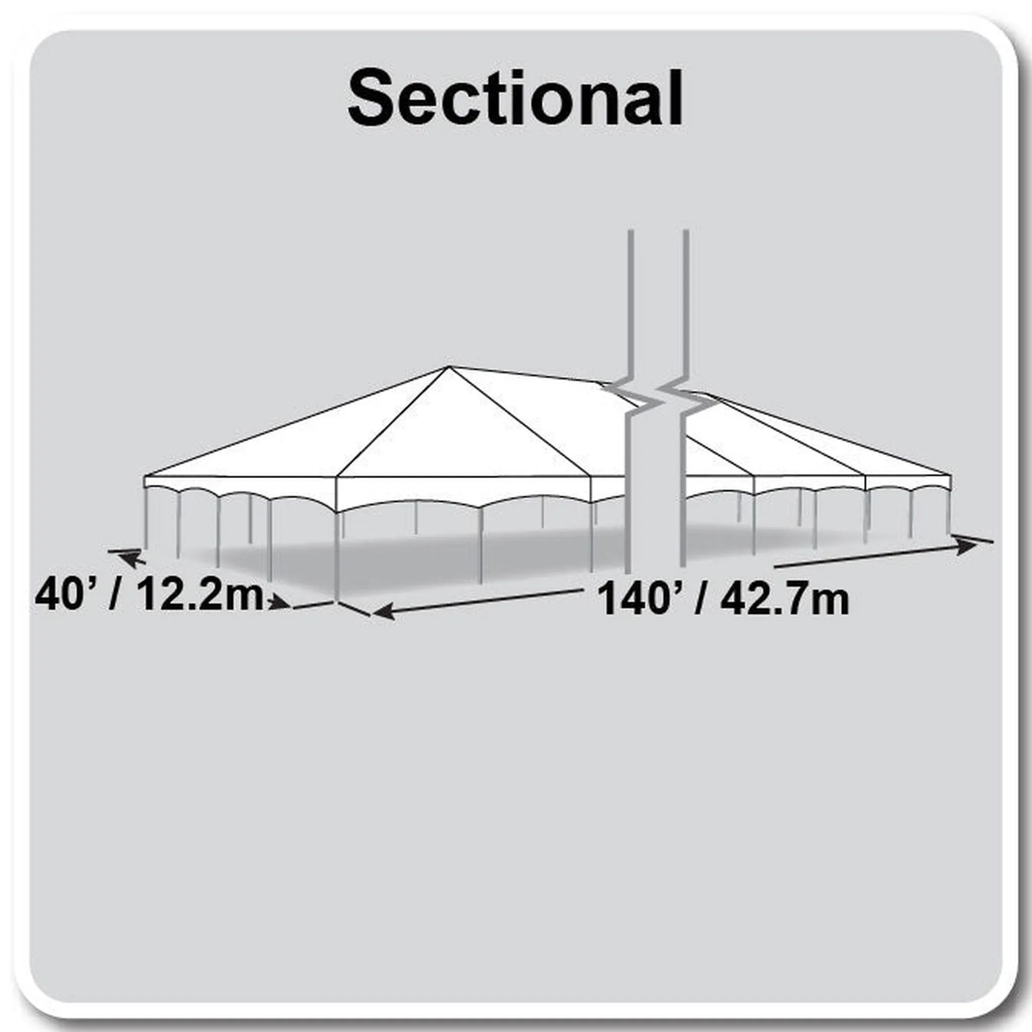 40x140 Master Series Frame Tent