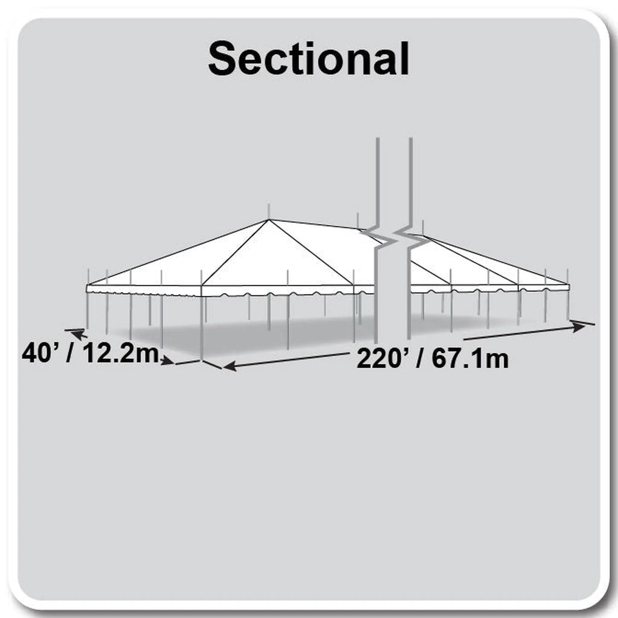 40x220 Classic Series Pole Tent