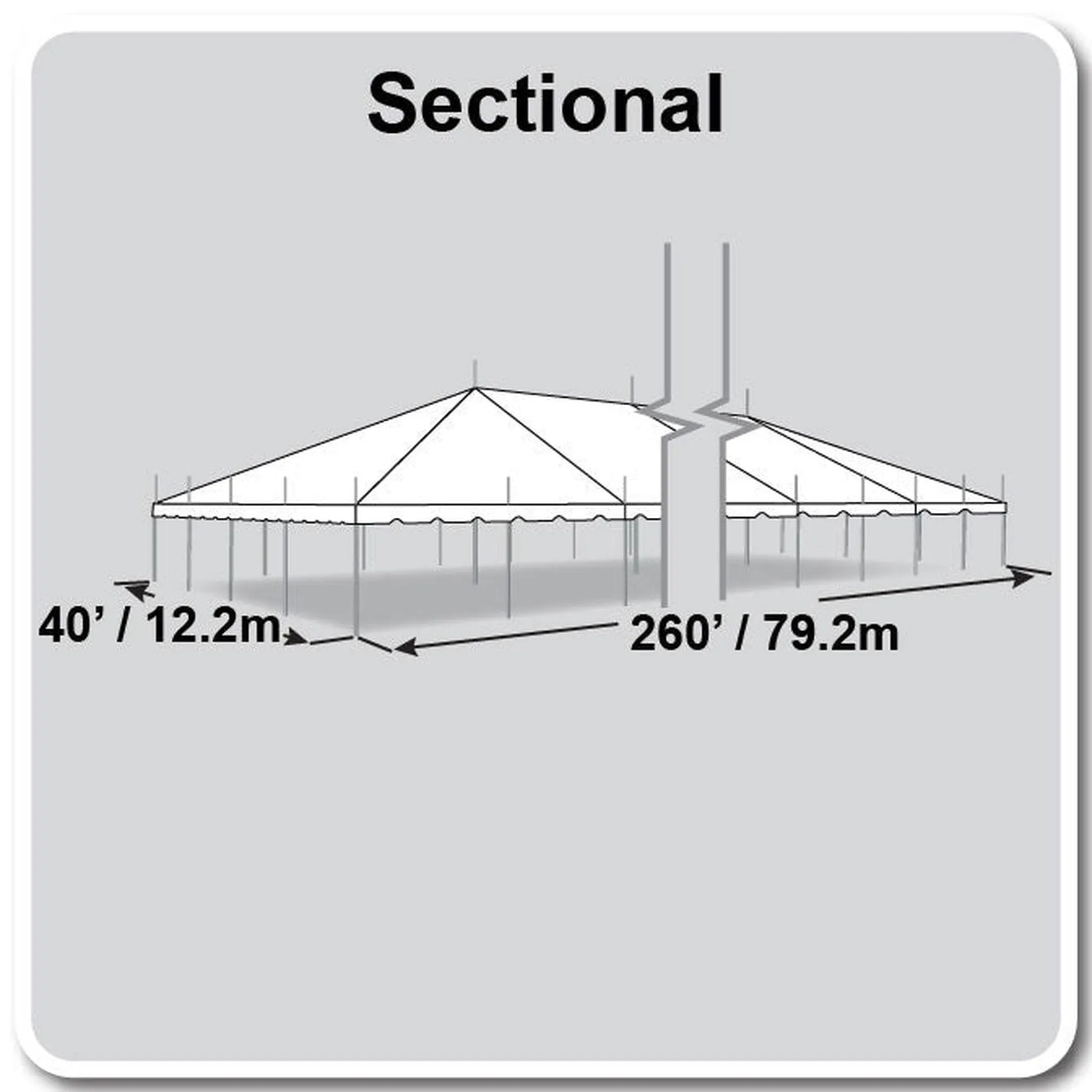 40x260 Classic Series Pole Tent