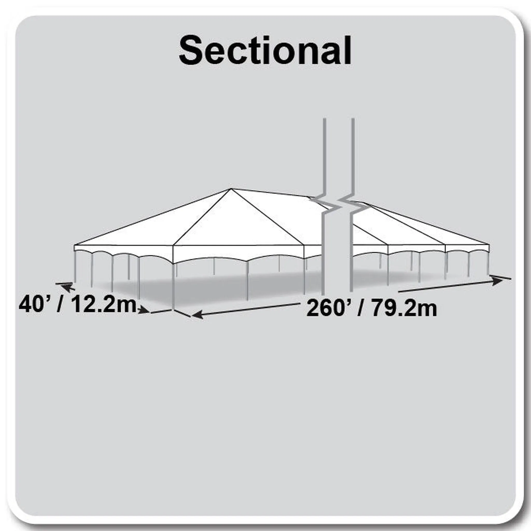 40x260 Master Series Frame Tent
