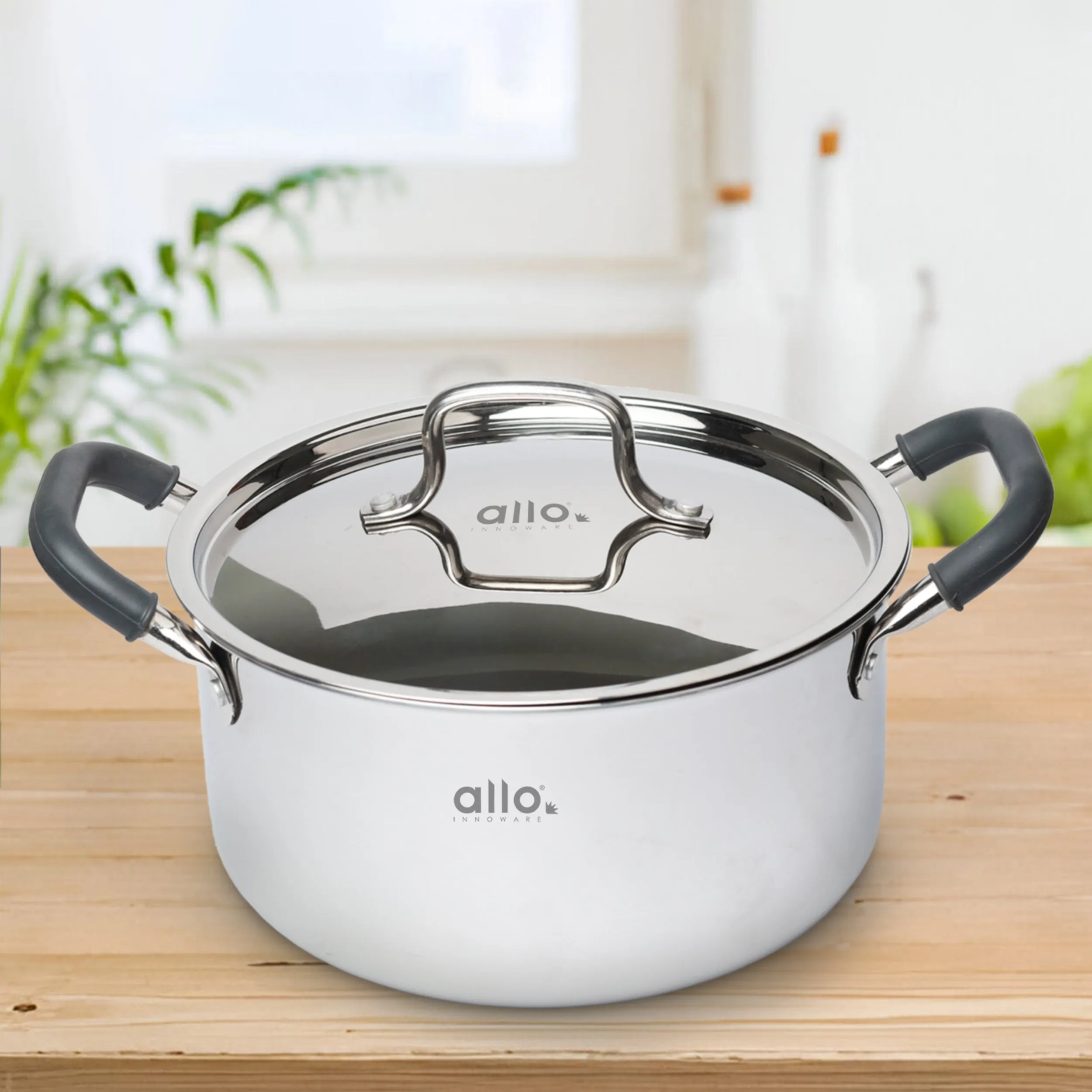 4.6L Allo CookSafe TriPly Saucepot | With Stainless Steel Lid | Induction Friendly | 22cm