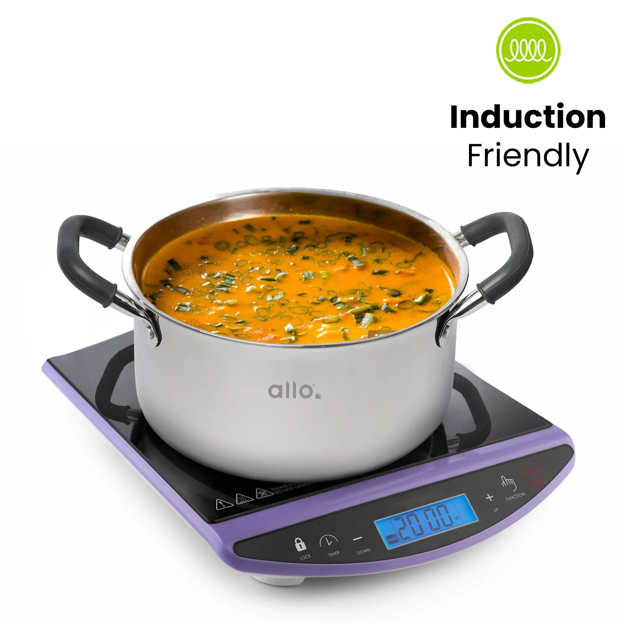 4.6L Allo CookSafe TriPly Saucepot | With Stainless Steel Lid | Induction Friendly | 22cm