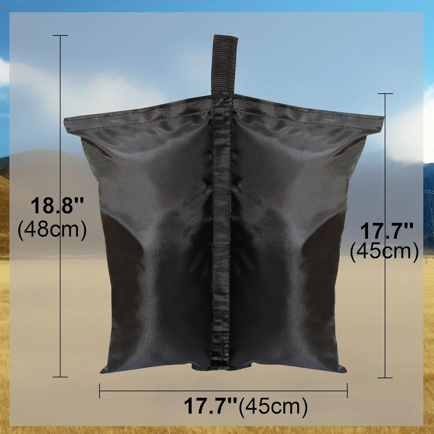 5 Pack(Black) 280 LBS Luma shades Sand Bags Weights for Canopy Weight Bag，Outdoor Gazebo Advertising Tent Sunshade Windproof sandbag Bag for Pop up Canopy Tent (Without Sand)