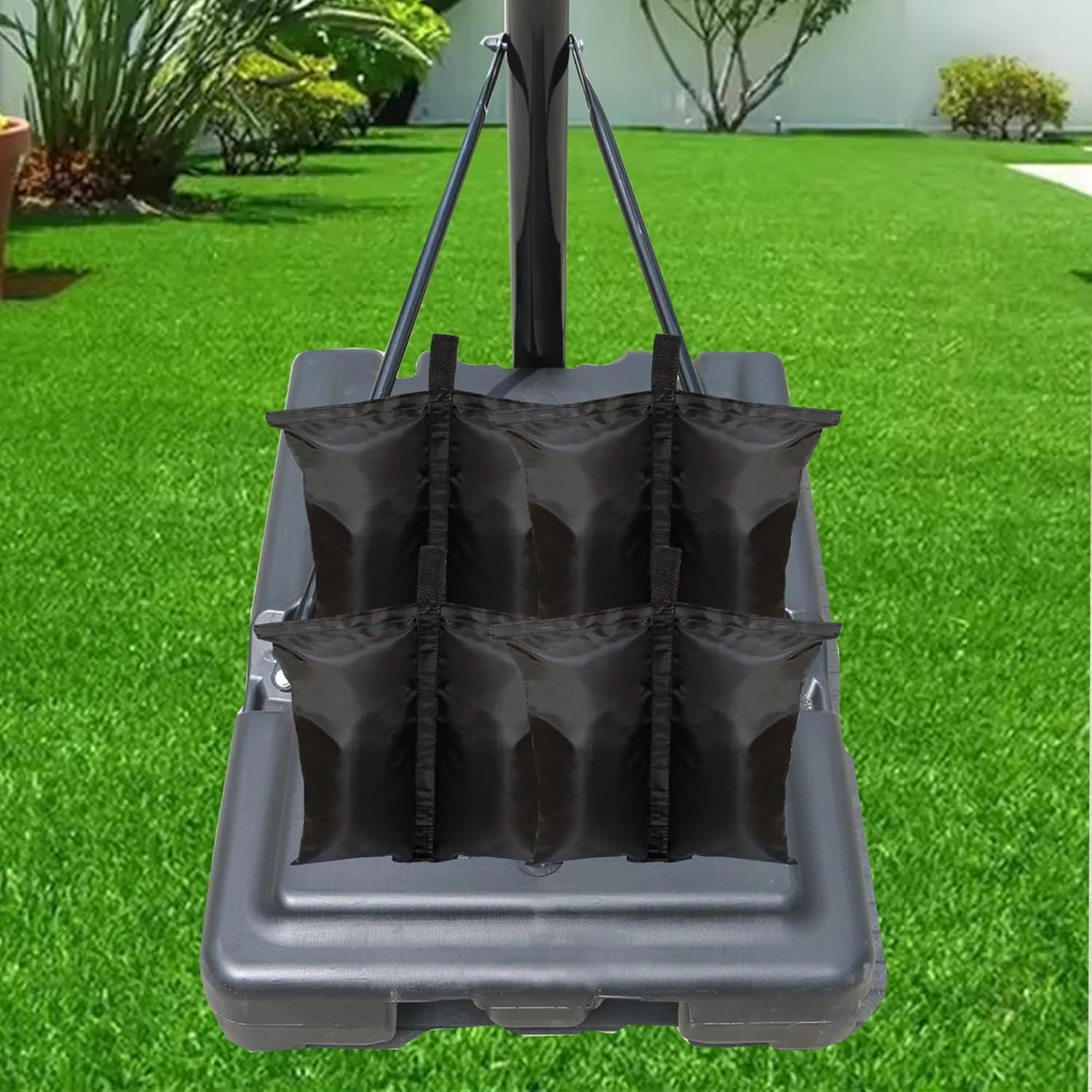5 Pack(Black) 280 LBS Luma shades Sand Bags Weights for Canopy Weight Bag，Outdoor Gazebo Advertising Tent Sunshade Windproof sandbag Bag for Pop up Canopy Tent (Without Sand)