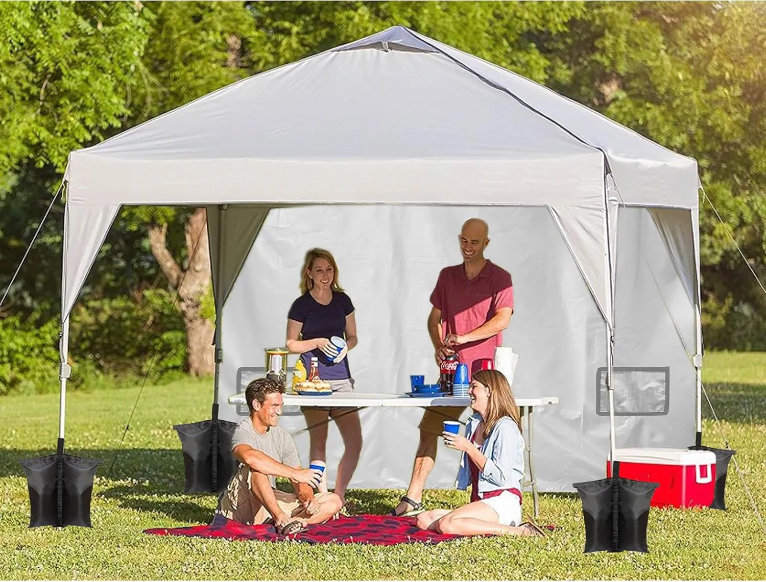 5 Pack(Black) 280 LBS Luma shades Sand Bags Weights for Canopy Weight Bag，Outdoor Gazebo Advertising Tent Sunshade Windproof sandbag Bag for Pop up Canopy Tent (Without Sand)