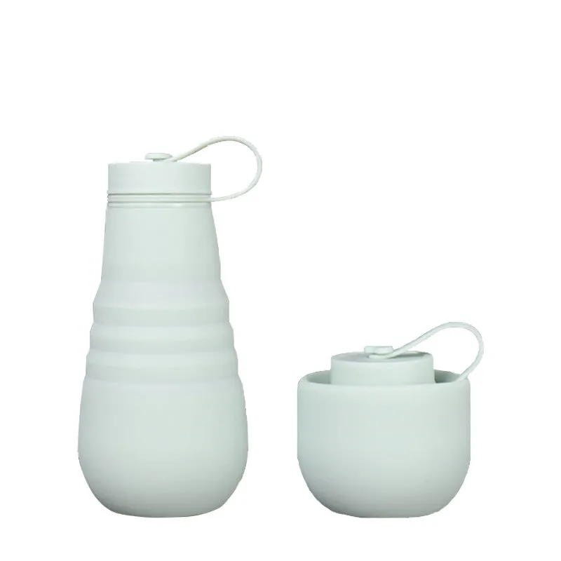 500ml Portable Retractable Silicone Cups Foldable  Water Bottle  Drinkware