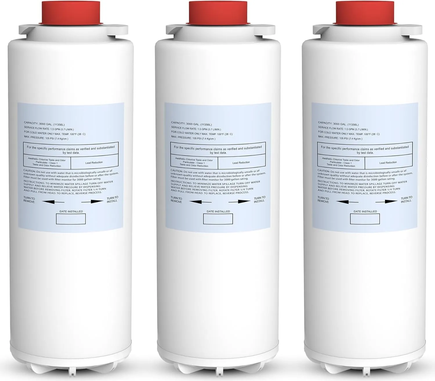 51300C Filter compatible with Elkay ezH2O WaterSentry EWF3000 (No RFID Chip - 3 Pack)