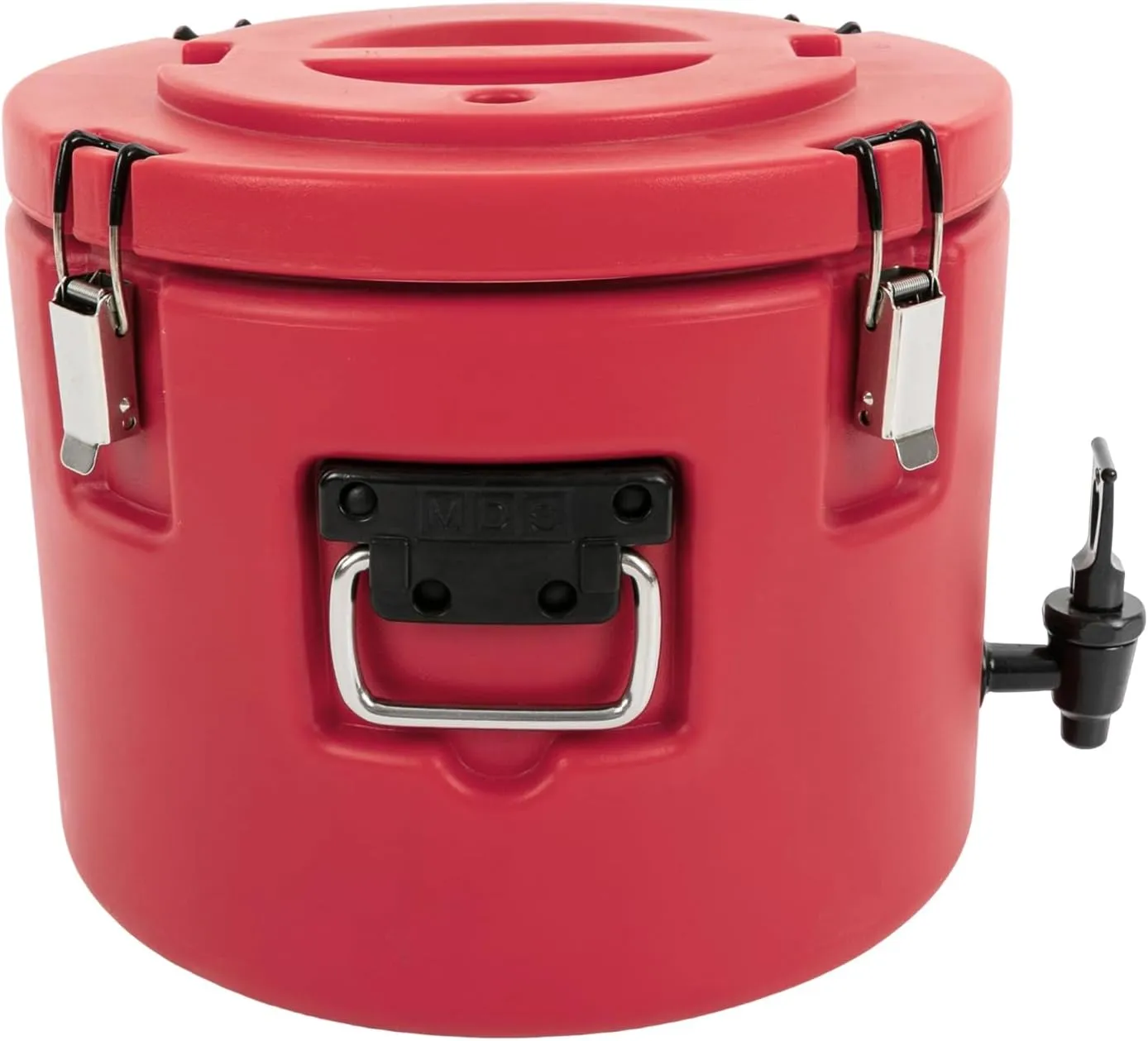 5.3 Gallon Insulated Beverage Cooler, Dispenser with Stainless Steel Interior and Spout, Portable Sports Cooler for Camping, Hot Drink Dispenser for Hot Tea & Coffee, Cold Milk, Water, Juice (Red)