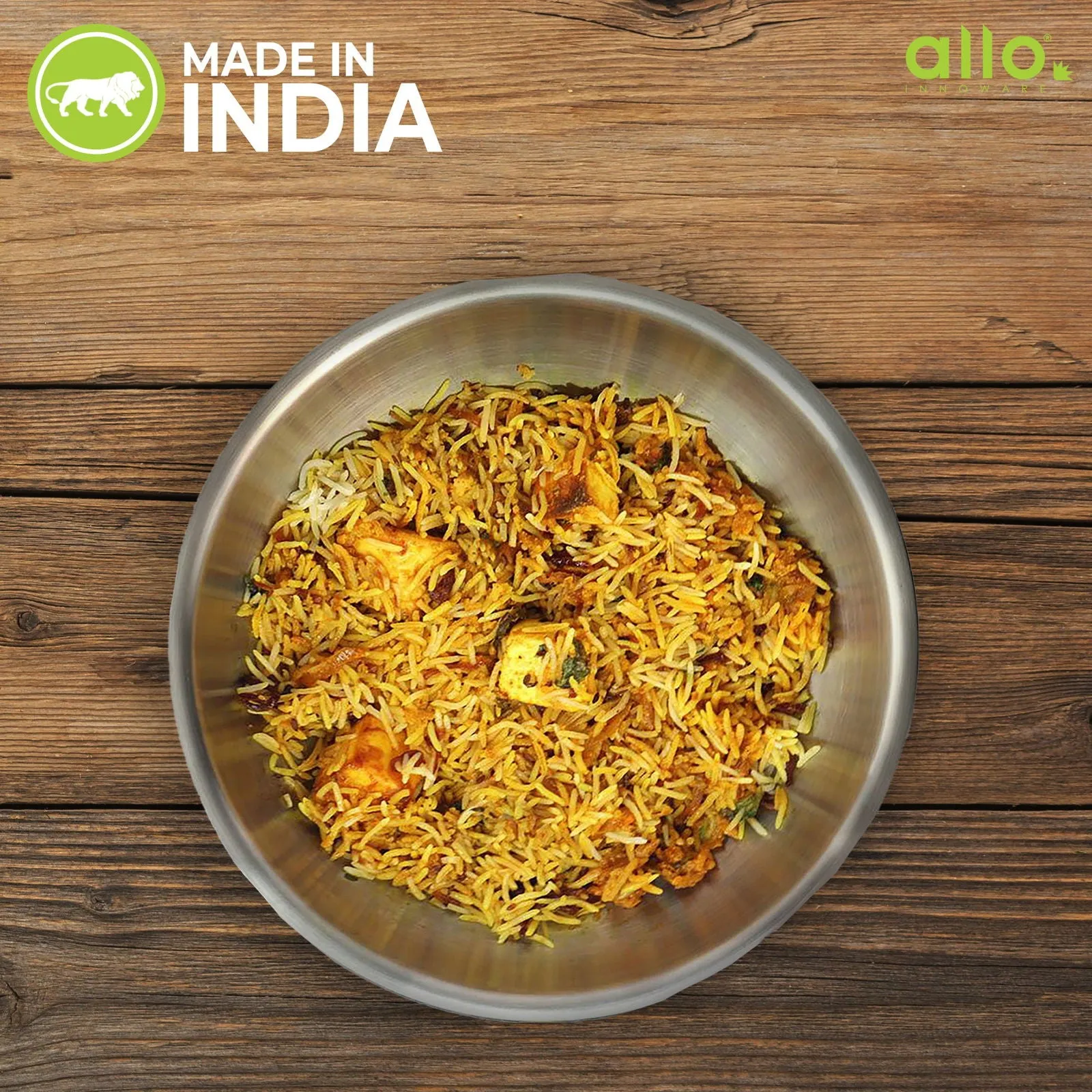 5.5L Allo CookSafe TriPly Tasla | Stainless Steel | Induction Friendly | 30 cm