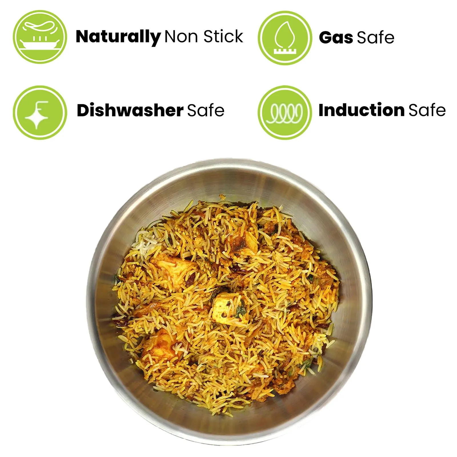 5.5L Allo CookSafe TriPly Tasla | Stainless Steel | Induction Friendly | 30 cm